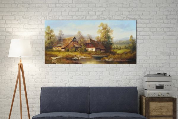 Landschaftsidylle Ölbild