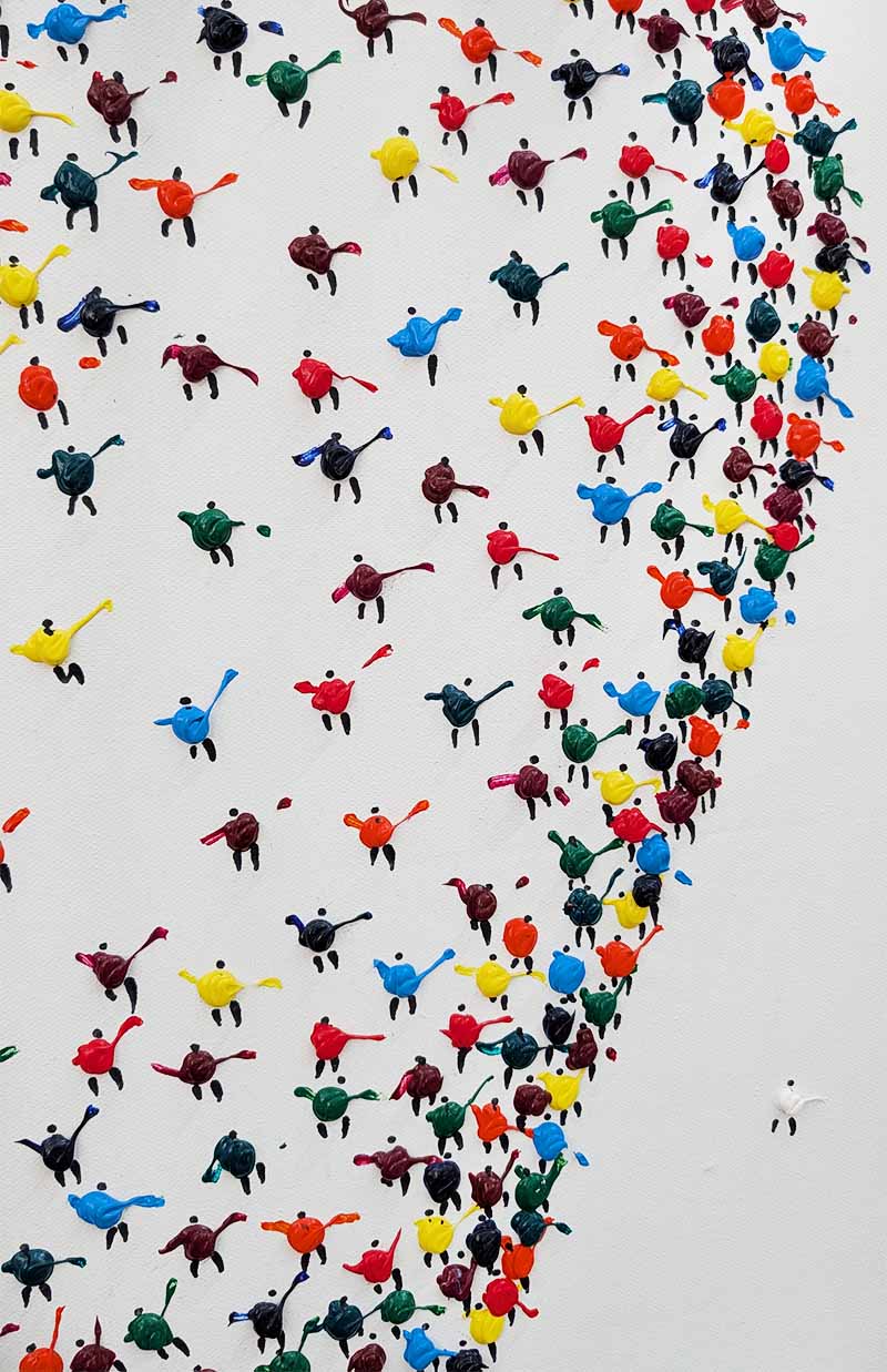 Buntes Herz - 80 x 80 cm – Bild 4