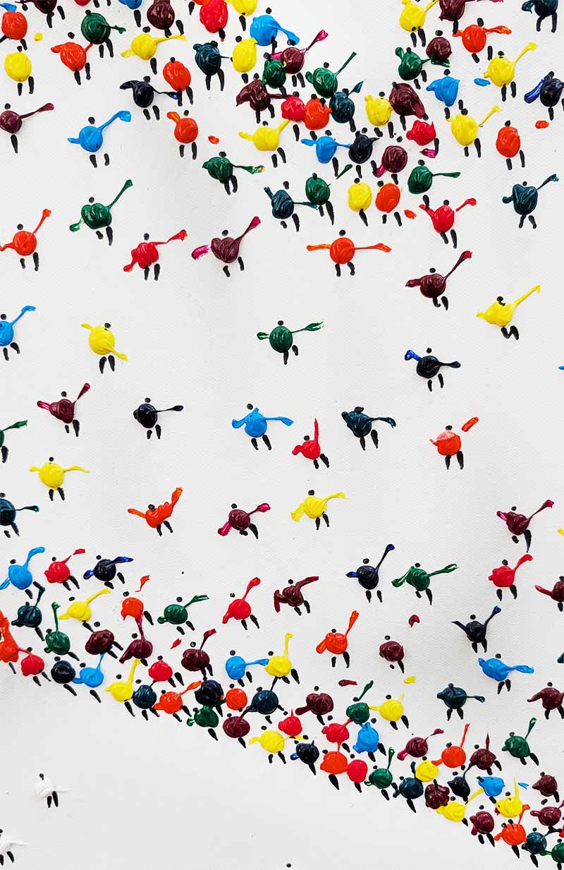 Buntes Herz - 80 x 80 cm – Bild 3