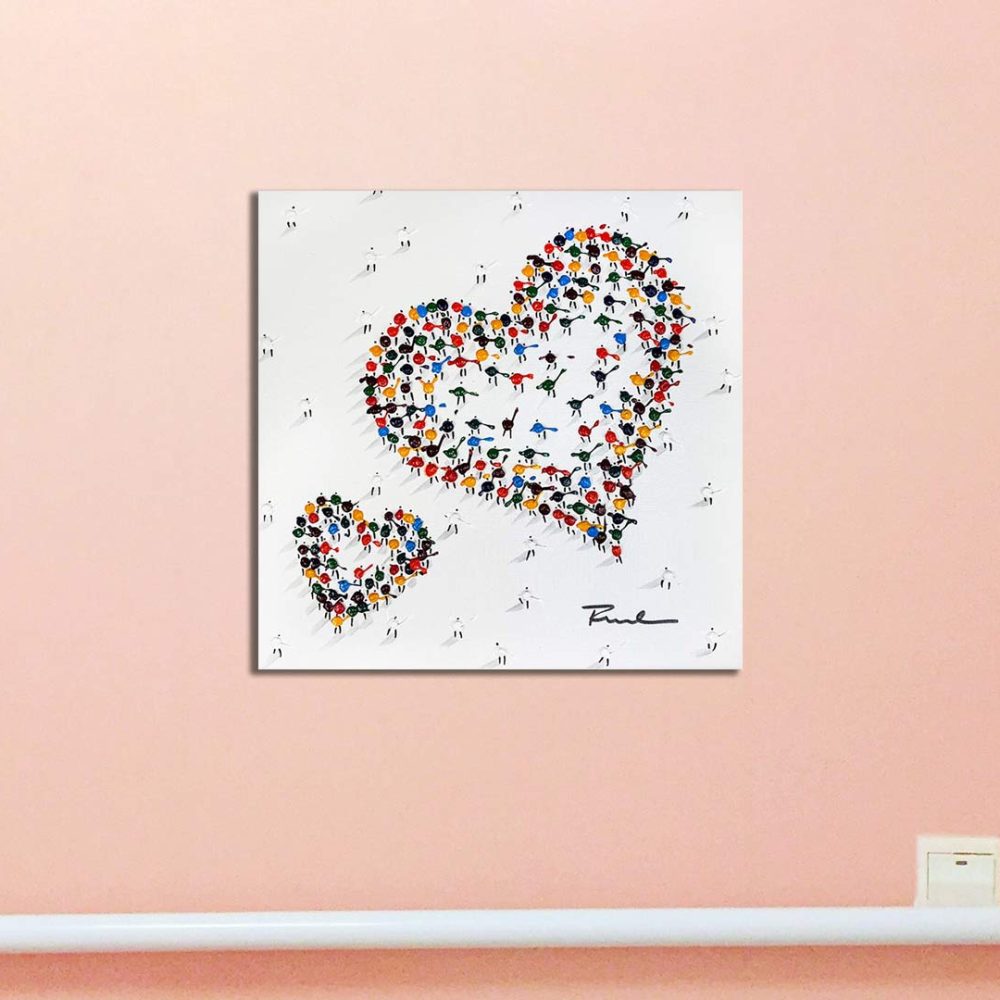 Doppelt Liebe - 40 x 40 cm