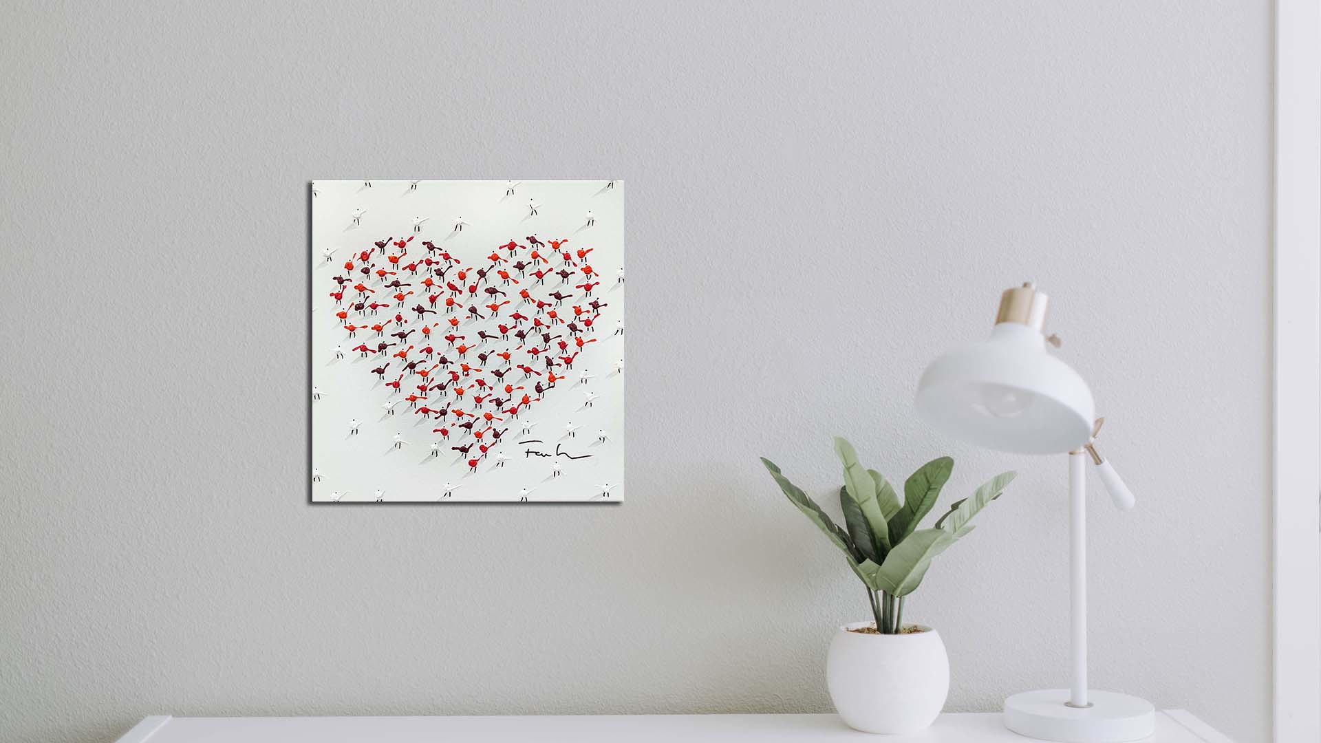 Liebe auf Leinwand - 40 x 40 cm